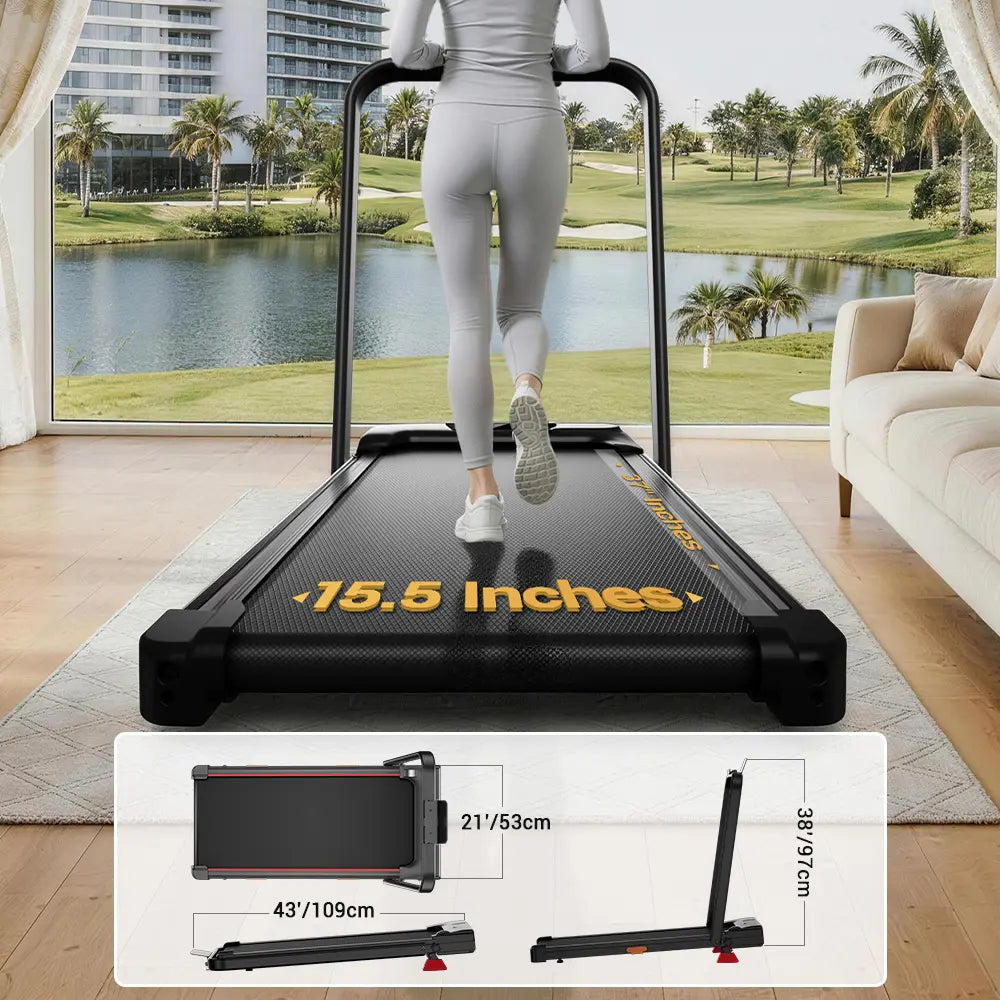 Umay Folding Walking Treadmill for Home/Office, 16% Incline, Handrails, 300 Lbs Capacity Indoor Walking Machine Summerwins