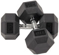 Balancefrom Rubber Encased Hex Dumbbells, 45 Lbs Pair
